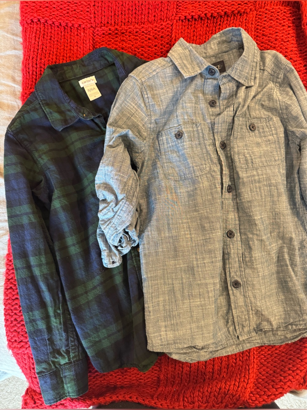 *2-pack* Children’s Place & Carter’s Boys Button-Down Shirts